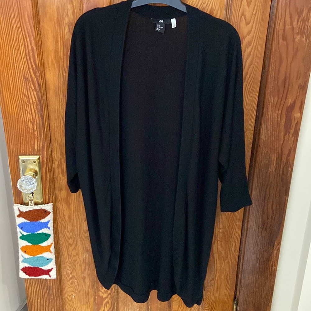 Long black cardigan